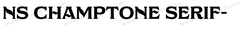 NS Champtone Serif字体转换